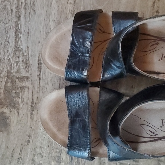 Josef Seibel Meike Leather Kork Wedge Sandals 37 - Picture 8 of 8